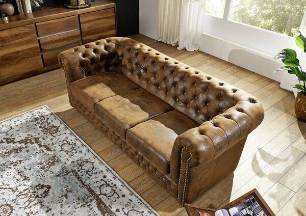 Pohovka 3M brown Chesterfield Oxford