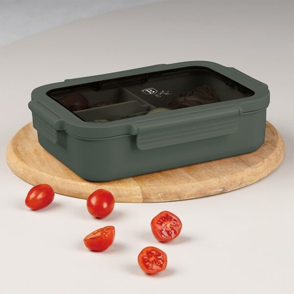 Přenosný box na svačinu dělený 1,3 l Matte Green Collection