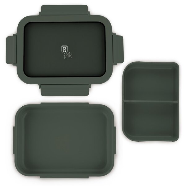 Přenosný box na svačinu dělený 1,3 l Matte Green Collection