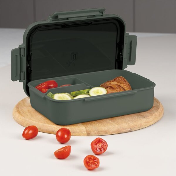 Přenosný box na svačinu dělený 1,3 l Matte Green Collection