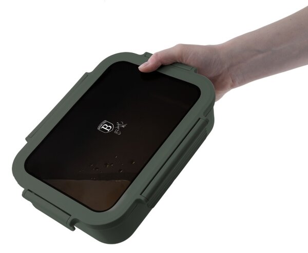Přenosný box na svačinu dělený 1,3 l Matte Green Collection