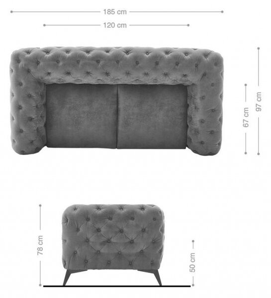 Pohovka Chelsea 2M Taupe