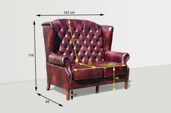 Pohovka Chesterfield Harold 2M