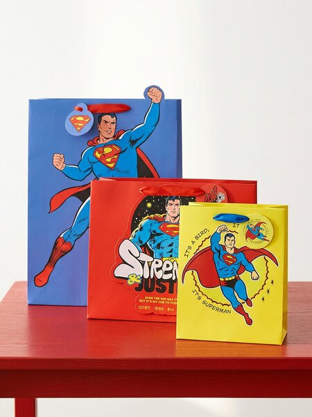 Sinsay - Sada 3 dárkových tašek Superman - vícebarevná