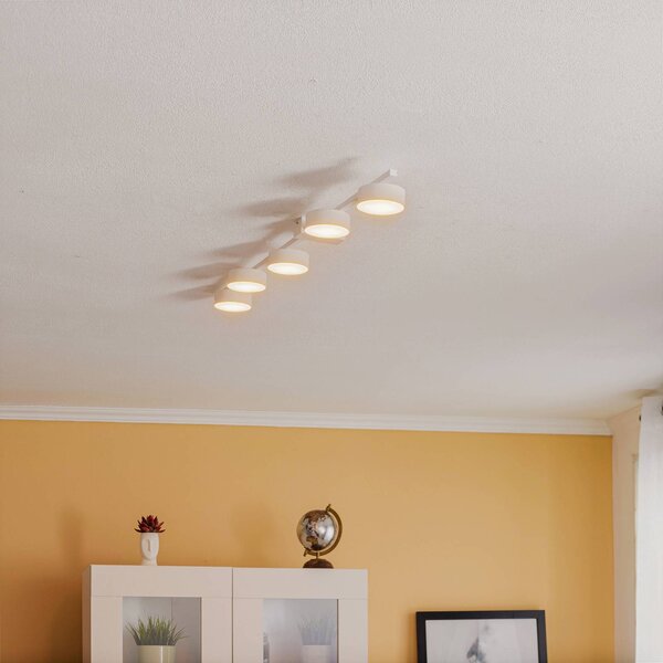 Nowodvorski Lighting Stropní světlo Pills V, bílé, pětilampové, stmívatelný, Bílá / opál, Obývací pokoj / jídelna, Hliník, Moderní