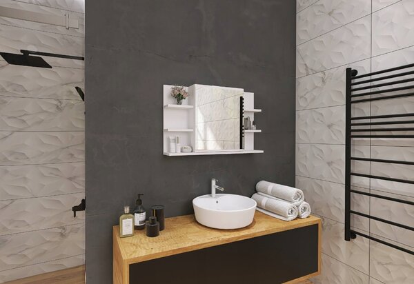 Koupelnová skříňka Better Home bílá matná se zrcadlem 80x50 cm