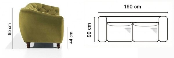 Pohovka Venezia 2M blue