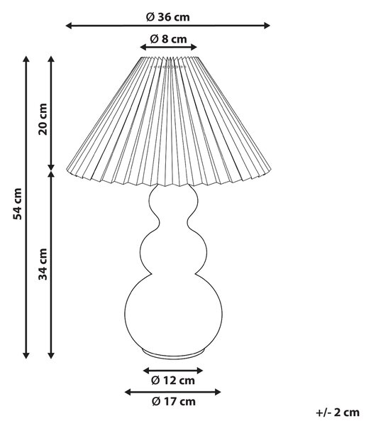 Stolní lampa SENGWA Sklo Zelená