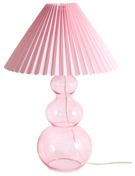 Stolní lampa SENGWA Sklo Růžová