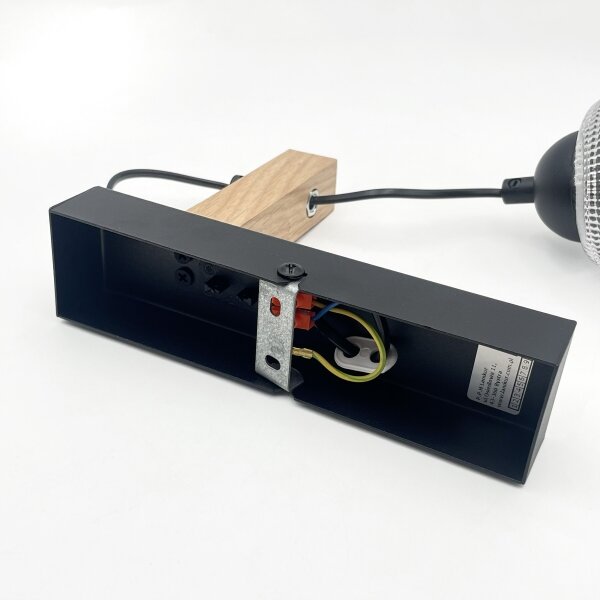Nástěnná lampa LEANDRA 1xE27/15W/230V dub/černá