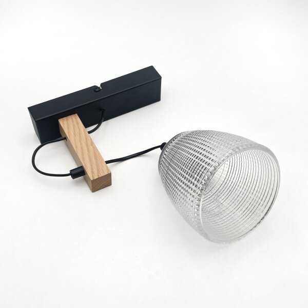 Nástěnná lampa LEANDRA 1xE27/15W/230V dub/černá