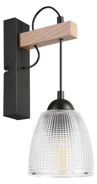 Nástěnná lampa LEANDRA 1xE27/15W/230V dub/černá