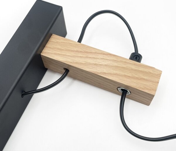 Nástěnná lampa LEANDRA 1xE27/15W/230V dub/černá