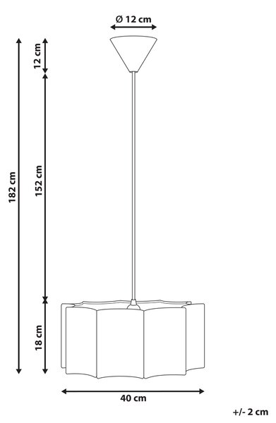 Závěsná lampa LUENHA Kov Béžová