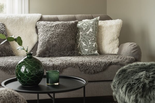 Skinnwille Home Collection Kudrnatá australská kožešina Curly, přírodní šedá, 95x60 cm