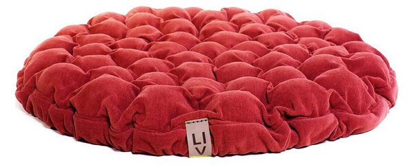 LIV Design Kulatý sedací polštář BLOOM s masážními míčky Zvolte barvu: Červená tm., Rozměr: průměr 65 cm