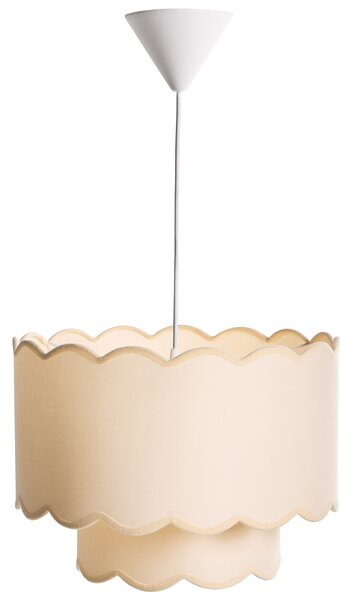 Závěsná lampa MECUMBURA Kov Bílá/Béžová
