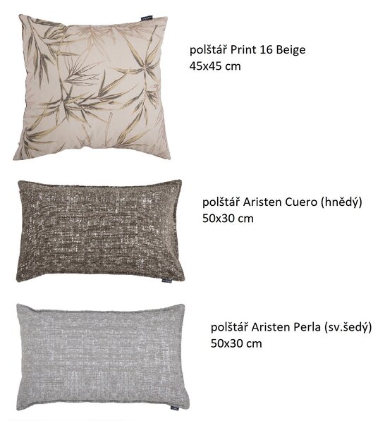 Textil Antilo Povlak na polštář Aristen Perla, šedý Rozměr: 45x45 cm