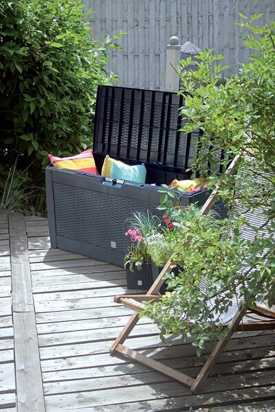 Prosperplast Zahradní box RATANO 119 cm - 310 L antracit