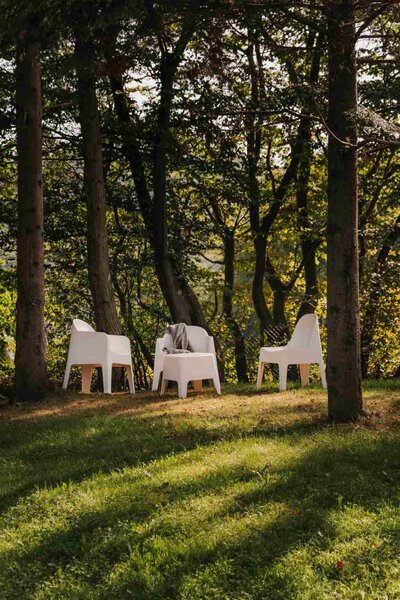 Prosperplast Zahradní židle MILANES 58x60x73,5 cm šedá