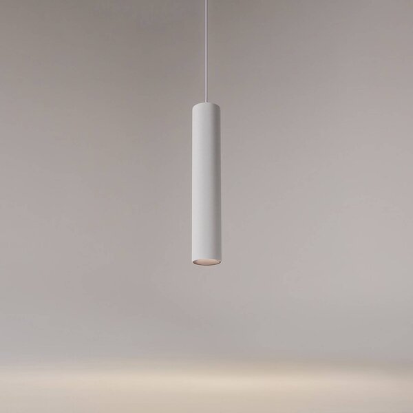 Maytoni Závěsné světlo ARTISAN, bílé, Ø 5,4 cm, kov, GU10, stmívatelný, Bílá / opál, Obývací pokoj / jídelna, Hliník, Moderní