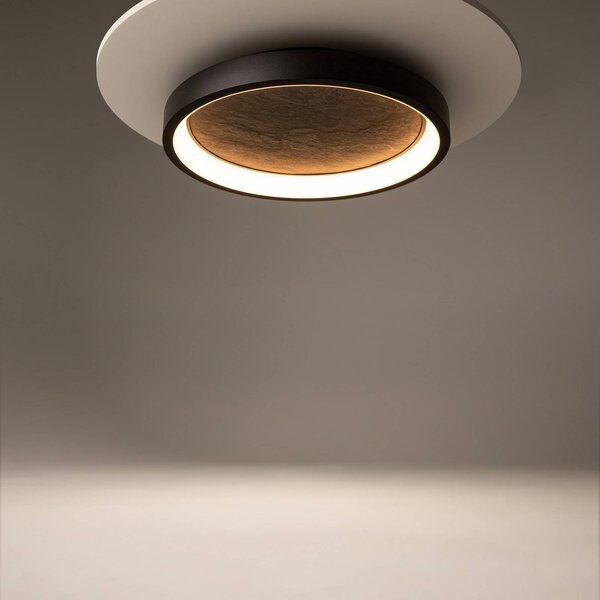 Maytoni LED stropní svítidlo Orign, Ø 41 cm, černé, kov/kámen, Černá, Obývací pokoj / jídelna, kov, Moderní