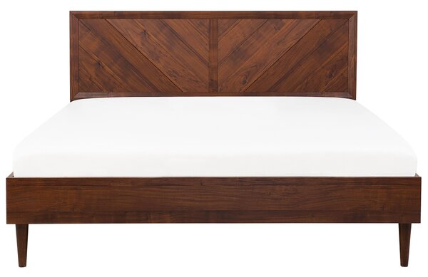 Postel MIALET 180 x 200 cm Tmavě hnědá