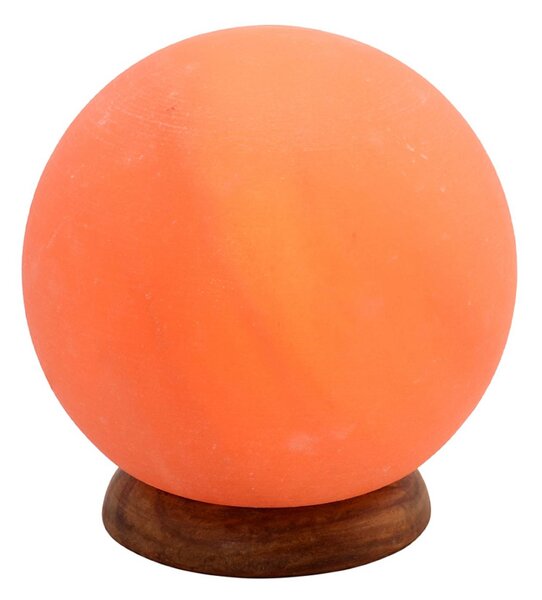 Wagner Life Sůl lampa Planet, 2 kg, dřevěný podstavec, jantarová, Žlutá / oranžová, Obývací pokoj / jídelna, Kámen