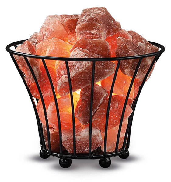 Wagner Life Solná lampa, malý ohniště, černá, jantarová, Žlutá / oranžová, Obývací pokoj / jídelna, Kámen