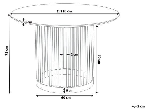 Jídelní stůl BOYLE Světlý dub 110 cm 110 cm