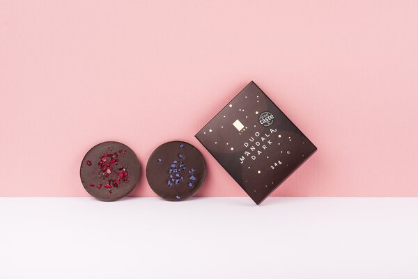 Lyra chocolate Mandala duo hořká čokoláda s posypem 35 g
