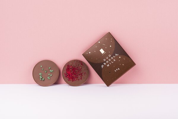Lyra chocolate Mandala duo mléčná čokoláda s posypem 35g
