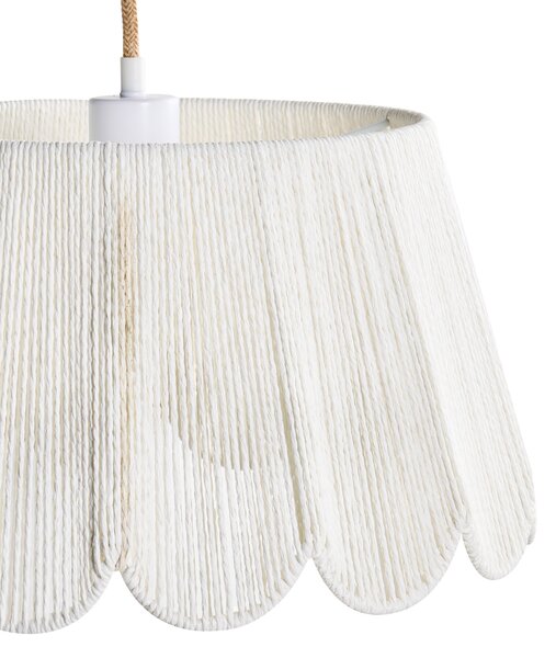 Závěsná lampa SEBAKWE Papírové lano Světle béžová