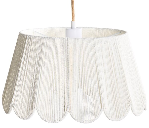 Závěsná lampa SEBAKWE Papírové lano Světle béžová
