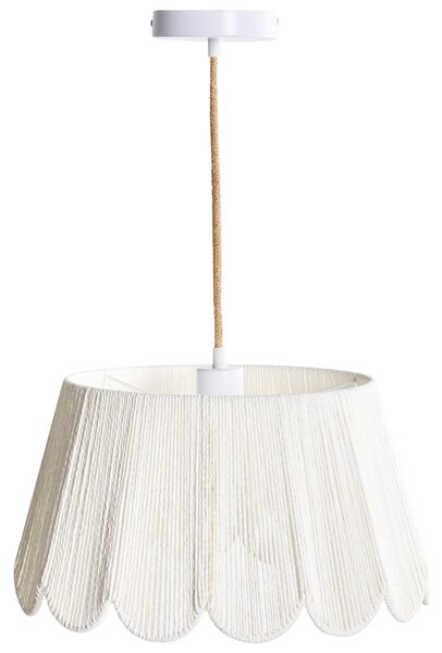 Závěsná lampa SEBAKWE Papírové lano Světle béžová