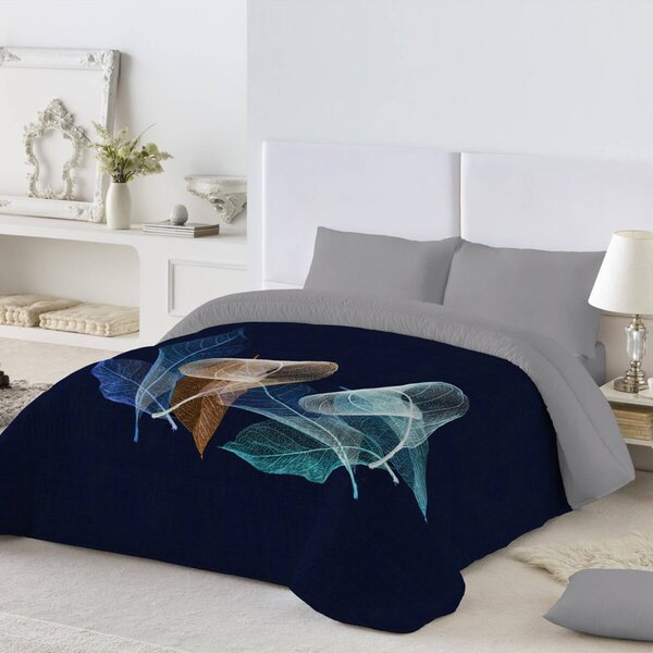 Přikrývka z mikrovlákna s potiskem harmonie 200g/m2 modrá 140x200 cm