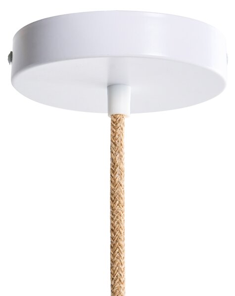 Závěsná lampa SEBAKWE Papírové lano Světle béžová