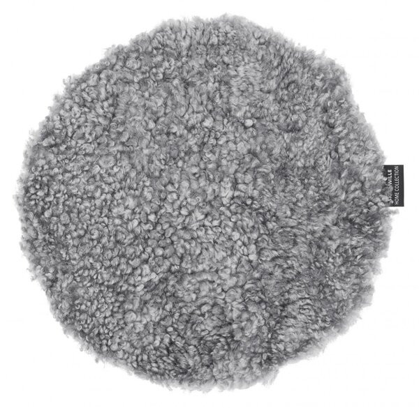 Skinnwille Home Collection Kožešina na židli Curly Charcoal, šedá, O34 cm