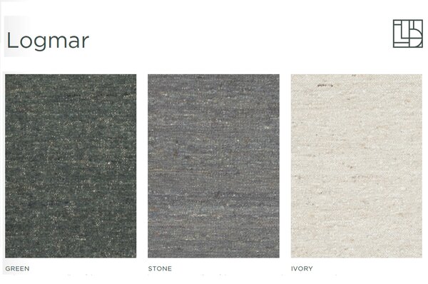 Linie Design Vlněný koberec Logmar Stone, šedý Rozměr: 140x200 cm
