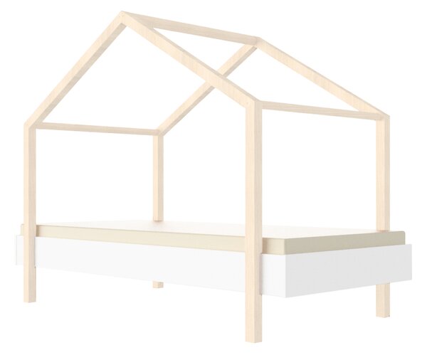 Dětská domečková postel MODULAR s předním štítem 90x200 cm, Zvolte variantu: Bez čela