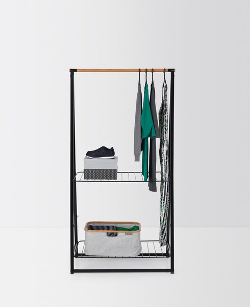Brabantia volně stojící věšák na oblečení Linn velký, černý