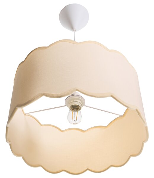 Závěsná lampa GAIREZI Kov Bílá/Béžová