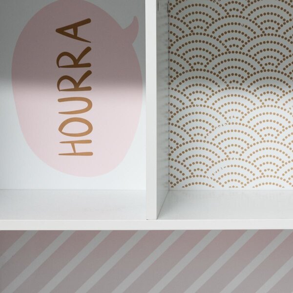 Atmosphera dětský regál knihovna Pink House růžová