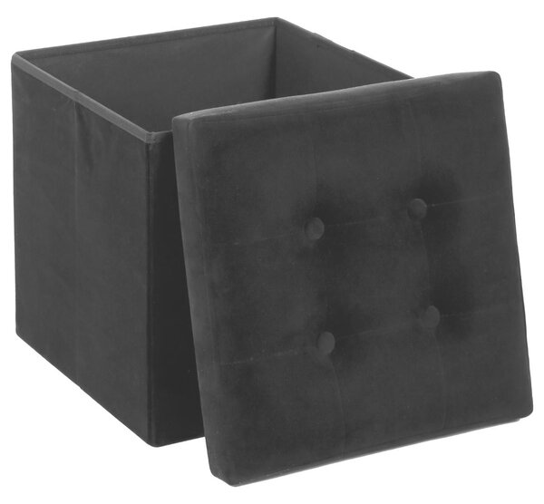 Atmosphera taburet s úložným prostorem 38x38x38 cm černý