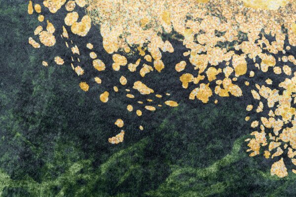 Makro Abra Kusový koberec pratelný TOSCANA 21151 Abstraktní Mramor pogumovaný zelený krémový Rozměr: 80x150 cm