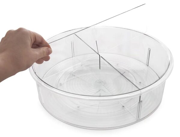 Otočný organizér XXL - LAZY SUSAN Orion - s přepážkami pr. 30cm