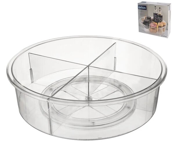 Otočný organizér XXL - LAZY SUSAN Orion - s přepážkami pr. 30cm