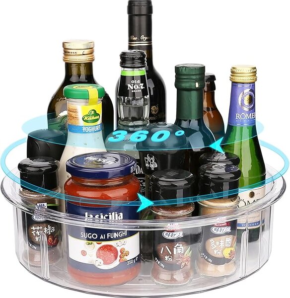 Otočný organizér XXL - LAZY SUSAN Orion - s přepážkami pr. 30cm