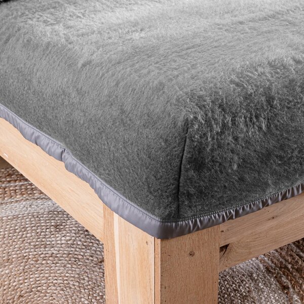 Dvoubarevná polonapínací přikrývka Courtelle 420g/m2 šedá 90x190 cm
