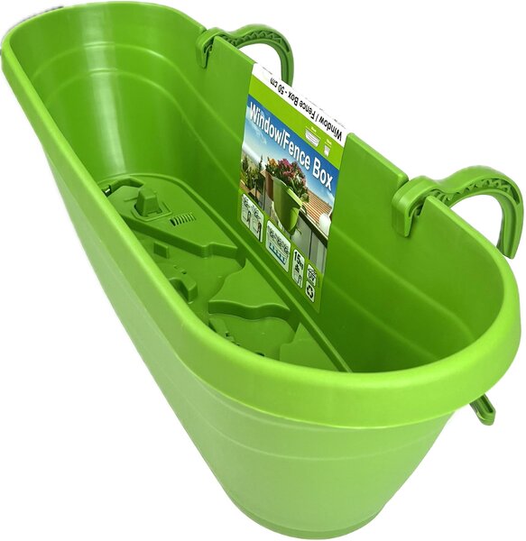 Truhlík plast 50x15x15 cm závěsný mix barev Barva: Hnědá